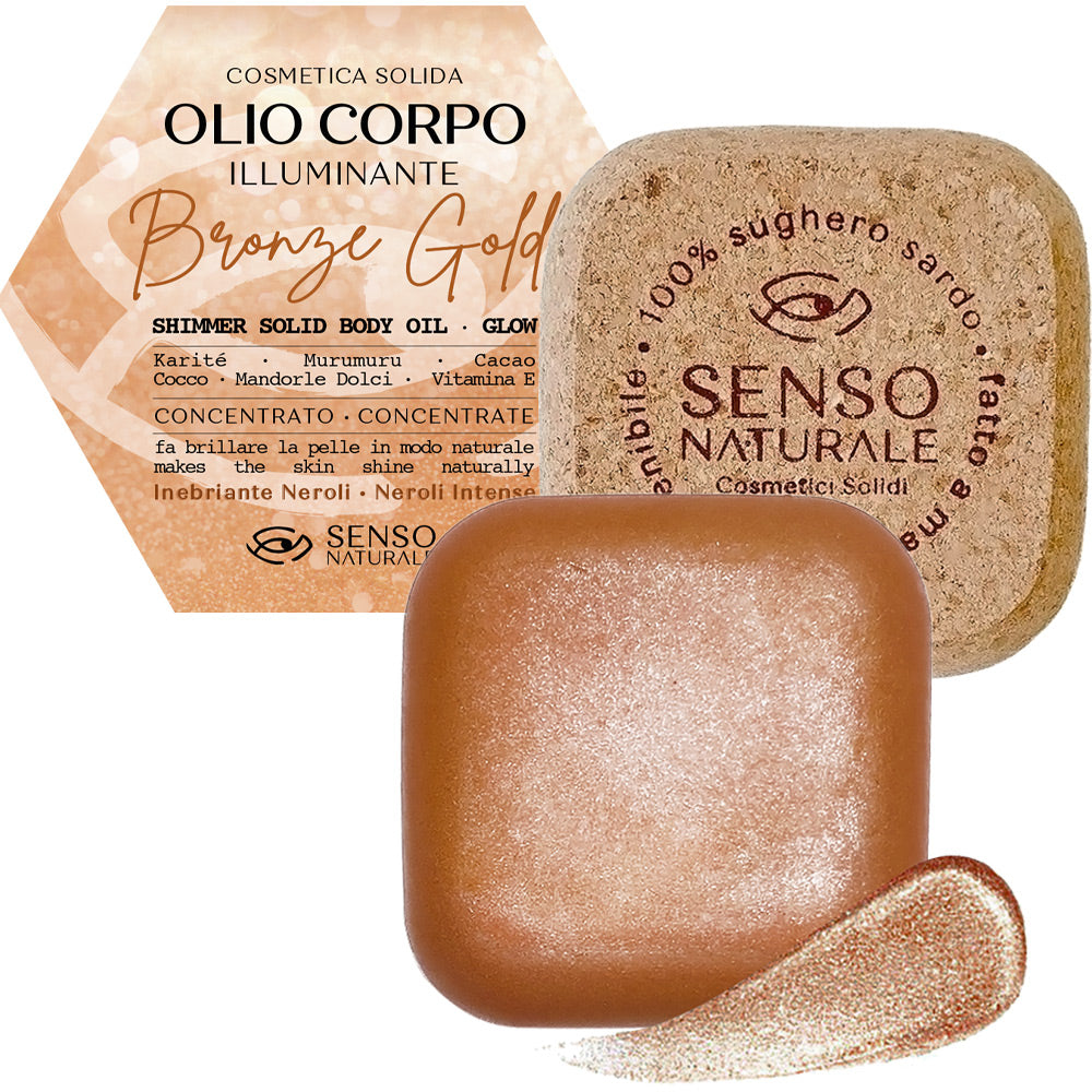 BRONZE GOLD Solid Body Oil with Cork Container Pack